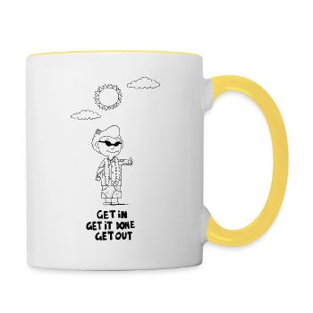 Get In - Get it Done - Get Out - Contrasting Mug - white/yellow - Right