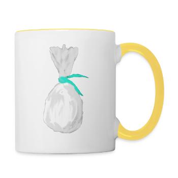 A CHICKEN - Contrasting Mug - white/yellow - Right