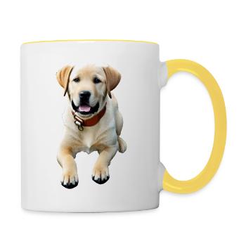 Labrador Retriever - Contrasting Mug - white/yellow - Right