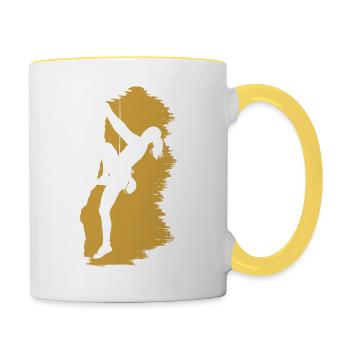 Climbing Girl Climber A Roccher - Contrasting Mug - white/yellow - Right
