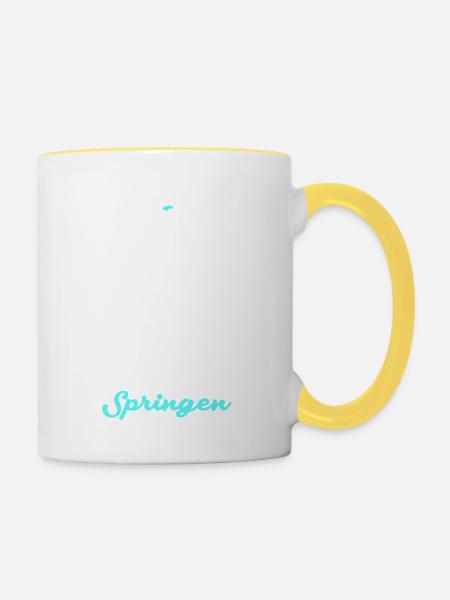 turmspringen turm - Tasse zweifarbig - Weiß/Gelb