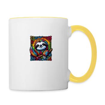 good morning - Tasse zweifarbig - Weiß/Gelb - Rechts