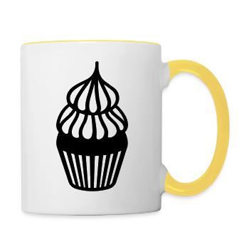Cupcake - Contrasting Mug - white/yellow - Right