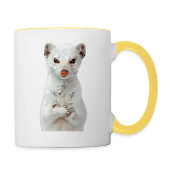 Hermine - Mug contrasté - blanc/jaune - Droite