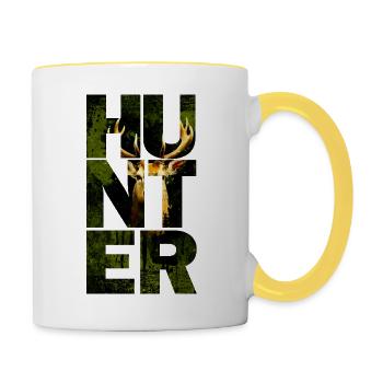 HUNTER Jäger - Tasse zweifarbig - Weiß/Gelb - Rechts