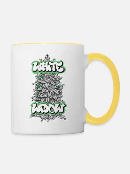 WHITE WIDOW - Tasse zweifarbig - Weiß/Gelb
