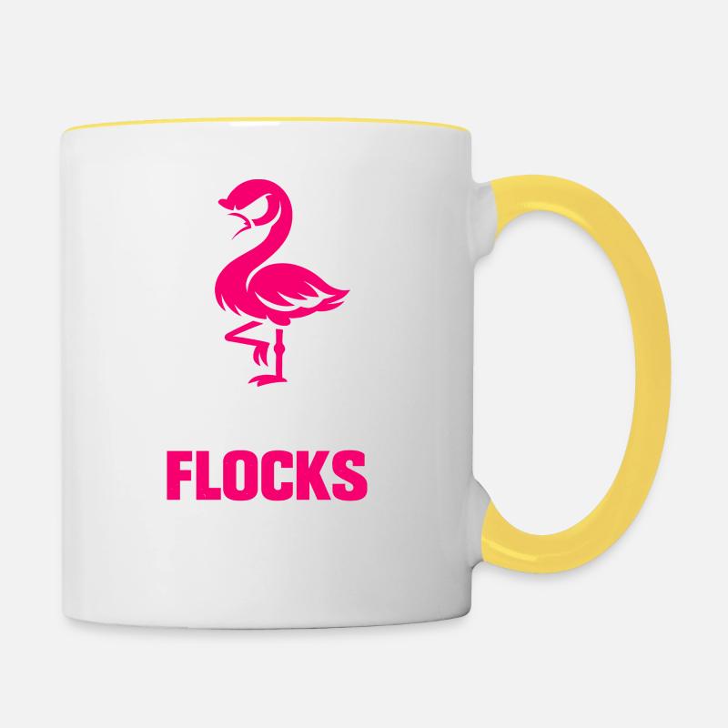 Zéro volée donnée - Mug contrasté - blanc/jaune