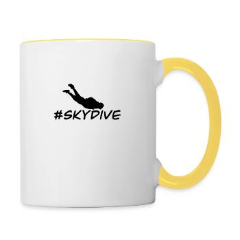 #skydive - Tasse zweifarbig - Weiß/Gelb - Rechts