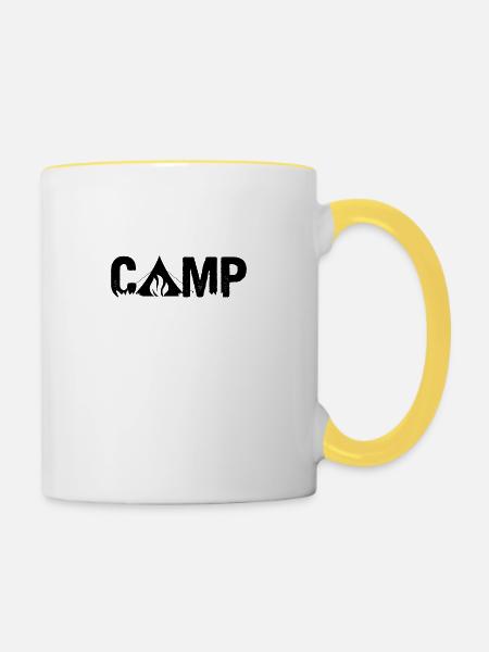 Camp - Tasse zweifarbig - Weiß/Gelb