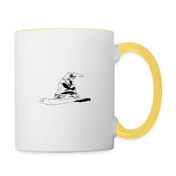 Chapeau parlant - Mug contrasté - blanc/jaune - Droite