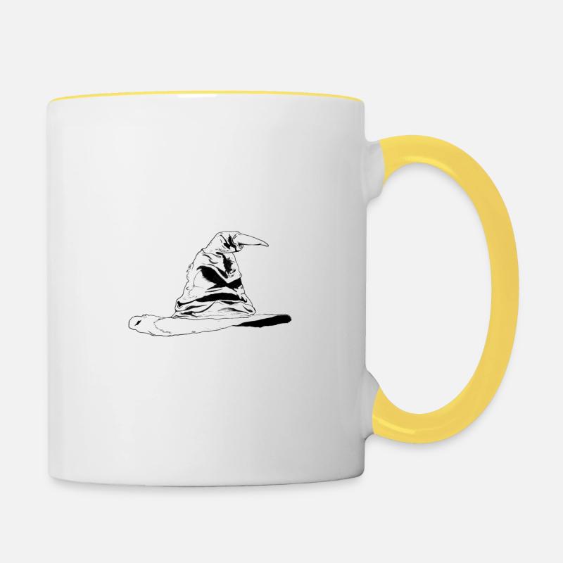 Chapeau parlant - Mug contrasté - blanc/jaune