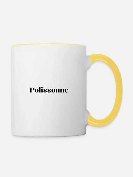 Frech - Tasse zweifarbig - Weiß/Gelb