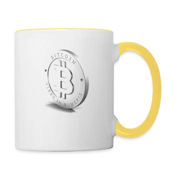 Bitcoin - Contrasting Mug - white/yellow - Right