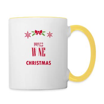 Christmas Girl Love Christmas Xmas Gift - Contrasting Mug - white/yellow - Right
