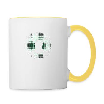Fencing, Fencer, Fencing mask, Epee, Gift - Contrasting Mug - white/yellow - Right