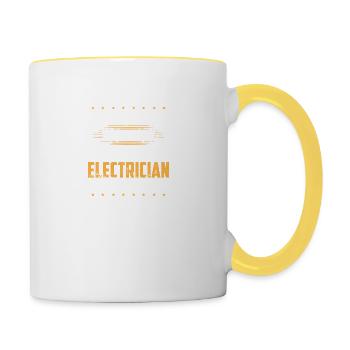 I Never Dreamed I Would Be An Electrician Gift - Contrasting Mug - white/yellow - Right