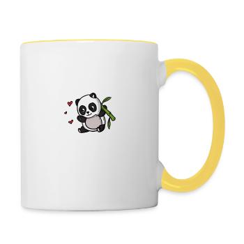 Just A Girl Who Loves Pandas Pandas Costume De Panda - Mug contrasté - blanc/jaune - Droite