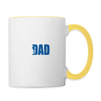 Proud Dad Of A Capoeira Dancer Father Gift Idea - Contrasting Mug - white/yellow - Right