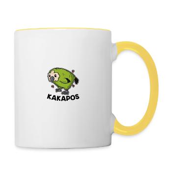 Just A Girl Who Loves Cakapos Costume de Kakapo - Mug contrasté - blanc/jaune - Droite