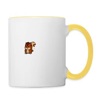 I Just Really Like Chipmunks Ok Les écureuils - Mug contrasté - blanc/jaune - Droite