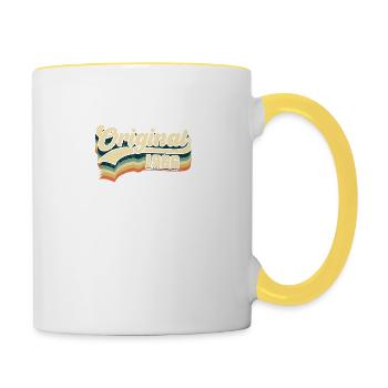 55. Geburtstag Geschenk Original Jahrgang 1966 - Tasse zweifarbig - Weiß/Gelb - Rechts