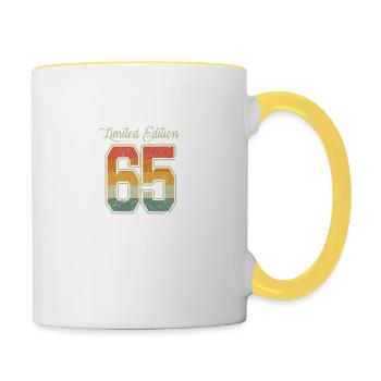 Retro Édition Limitée 65 millésime 1965 - Mug contrasté - blanc/jaune - Droite