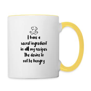 J’ai un ingrédient secret dans toutes mes recettes Le - Mug contrasté - blanc/jaune - Droite