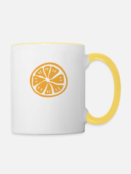 ORANGE - Tasse zweifarbig - Weiß/Gelb