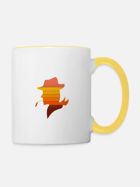 Hintergrundprofil N°1 - Tasse zweifarbig - Weiß/Gelb