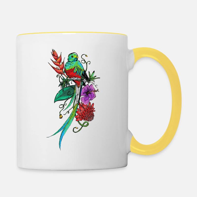 Quetzal - Contrasting Mug - white/yellow