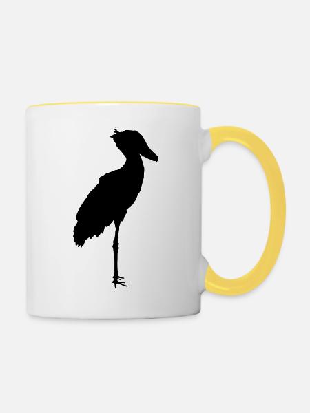 shoebill_s1 - Tasse zweifarbig - Weiß/Gelb