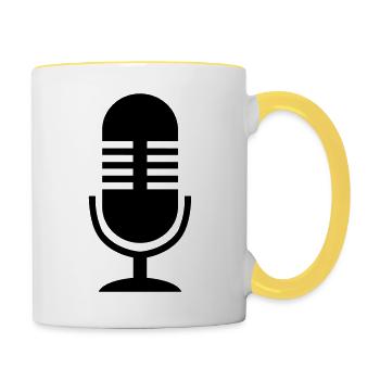 mic_01 - Tasse zweifarbig - Weiß/Gelb - Rechts