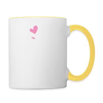 Kpop Korea K-Pop Heart - Contrasting Mug - white/yellow - Right