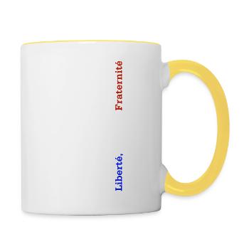 Liberté Égalité Fraternité - Contrasting Mug - white/yellow - Right