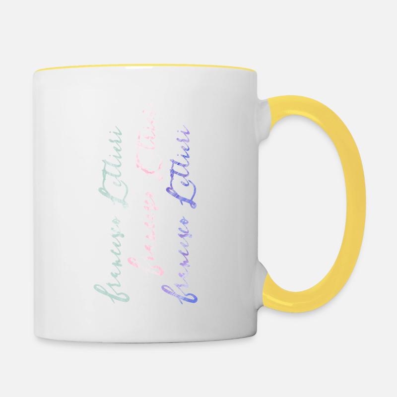 LF - Tasse zweifarbig - Weiß/Gelb