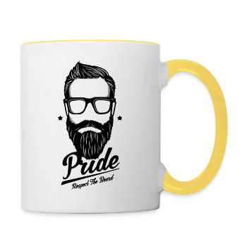 Bart - Respect the beard - Contrasting Mug - white/yellow - Right