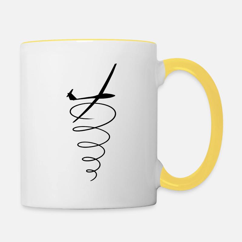 Thermalling Glider Black - Tasse zweifarbig - Weiß/Gelb