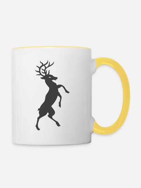 deer - Tasse zweifarbig - Weiß/Gelb
