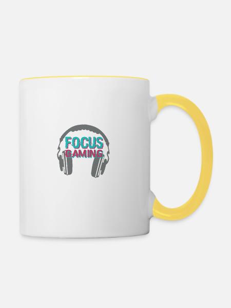 Focus gaming - Tasse zweifarbig - Weiß/Gelb