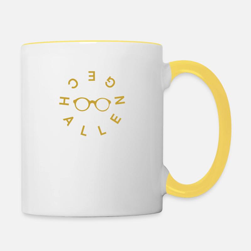Challenge 2024 accepted - Contrasting Mug - white/yellow