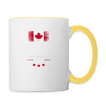 Canada, Ottawa, Maple Leaf Maple Leaf Canada Amérique - Mug contrasté - blanc/jaune - Droite