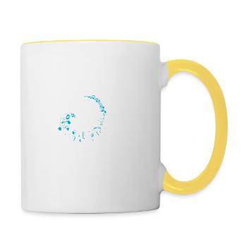 Blasmusik Musiker Musik Geschenk · Marsch - Tasse zweifarbig - Weiß/Gelb - Rechts