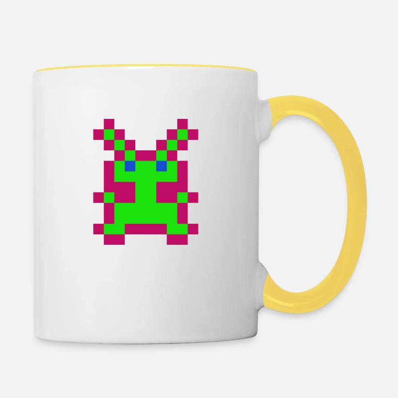 Retrogaming Alien - Mug contrasté - blanc/jaune
