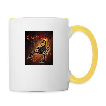 scorpion signe astrologique - Mug contrasté - blanc/jaune - Droite