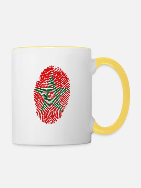 Marokko - Tasse zweifarbig - Weiß/Gelb