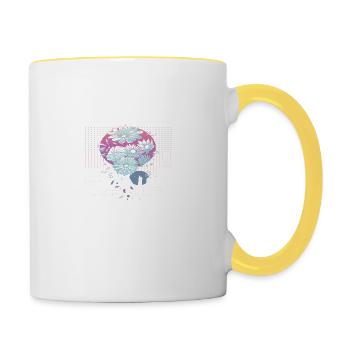 Feminist Feminismus Patriarchat Feministen - Tasse zweifarbig - Weiß/Gelb - Rechts