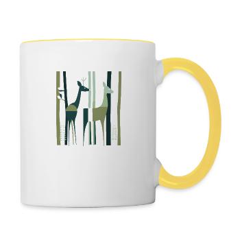 Deer Forest 3 - Contrasting Mug - white/yellow - Right