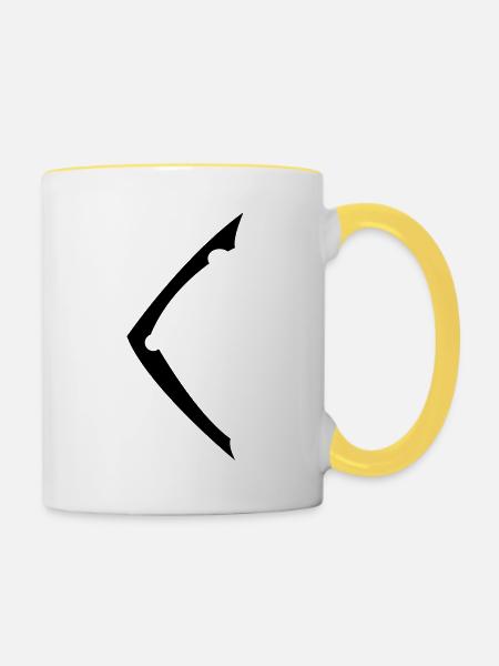 Kaunan - Tasse zweifarbig - Weiß/Gelb