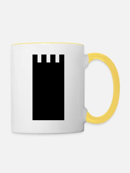 turm - Tasse zweifarbig - Weiß/Gelb