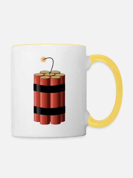 Dynamite TNT - Tasse zweifarbig - Weiß/Gelb
